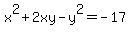 x%5E2%2B2xy-y%5E2=-17