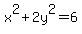 x%5E2%2B2y%5E2=6