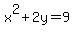 x%5E2%2B2y+=9