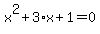 x%5E2%2B3%2Ax%2B1=0