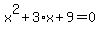 x%5E2%2B3%2Ax%2B9=0