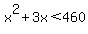 x%5E2%2B3x%3C460