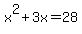 x%5E2%2B3x=28