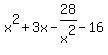 x%5E2%2B3x-28%2Fx%5E2-16