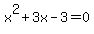 x%5E2%2B3x-3=0