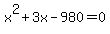 x%5E2%2B3x-980=0