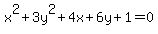 x%5E2%2B3y%5E2%2B4x%2B6y%2B1=0
