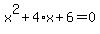 x%5E2%2B4%2Ax%2B6=0