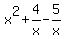x%5E2%2B4%2Fx-5%2Fx