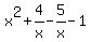 x%5E2%2B4%2Fx-5%2Fx-1