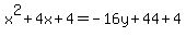 x%5E2%2B4x%2B4=-16y%2B44%2B4