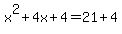 x%5E2%2B4x%2B4=21%2B4