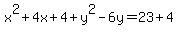 x%5E2%2B4x%2B4+%2B+y%5E2-6y+=+23%2B4