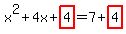 x%5E2%2B4x%2Bhighlight%284%29=7%2Bhighlight%284%29