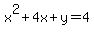 x%5E2%2B4x%2By=4
