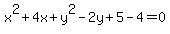 x%5E2%2B4x%2By%5E2-2y%2B5-4=0