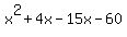 x%5E2%2B4x-15x-60