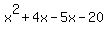 x%5E2%2B4x-5x-20