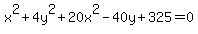 x%5E2%2B4y%5E2%2B20x%5E2-40y%2B325=0