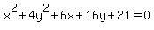 x%5E2%2B4y%5E2%2B6x%2B16y%2B21=0