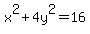 x%5E2%2B4y%5E2=16