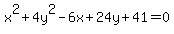 x%5E2%2B4y%5E2-6x%2B24y%2B41=0