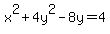 x%5E2%2B4y%5E2-8y=4