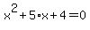 x%5E2%2B5%2Ax%2B4=0