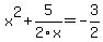 x%5E2%2B5%2F2x=-3%2F2