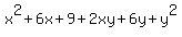 x%5E2%2B6x%2B+9+%2B+2xy%2B6y+%2B+y%5E2