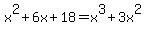 x%5E2%2B6x%2B18=x%5E3%2B3x%5E2