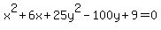 x%5E2%2B6x%2B25y%5E2-100y%2B9=0