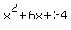x%5E2%2B6x%2B34