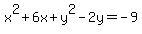 x%5E2%2B6x%2By%5E2-2y=-9
