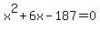 x%5E2%2B6x-187=0