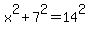 x%5E2%2B7%5E2=14%5E2