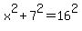 x%5E2%2B7%5E2=16%5E2