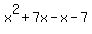 x%5E2%2B7x-x-7