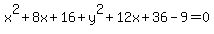 x%5E2%2B8x%2B16%2By%5E2%2B12x%2B36-9=0