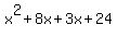 x%5E2%2B8x%2B3x%2B24