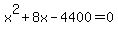 x%5E2%2B8x-4400=0