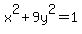 x%5E2%2B9y%5E2=1