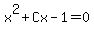 x%5E2%2BCx-1=0