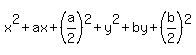 x%5E2%2Bax%2B%28a%2F2%29%5E2%2By%5E2%2Bby%2B%28b%2F2%29%5E2