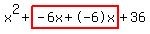 x%5E2%2Bhighlight%28-6x%2B-6x%29%2B36