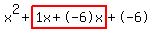 x%5E2%2Bhighlight%281x%2B-6x%29%2B-6