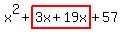 x%5E2%2Bhighlight%283x%2B19x%29%2B57