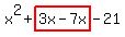x%5E2%2Bhighlight%283x-7x%29-21