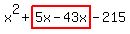 x%5E2%2Bhighlight%285x-43x%29-215