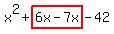x%5E2%2Bhighlight%286x-7x%29-42